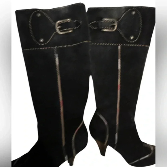 Burberry nova trim black tall boots size 37 - Picture 7 of 15